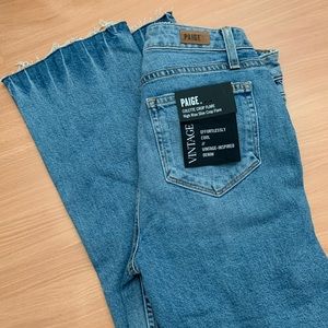 PAIGE Colette Crop Flare High Rise NWT